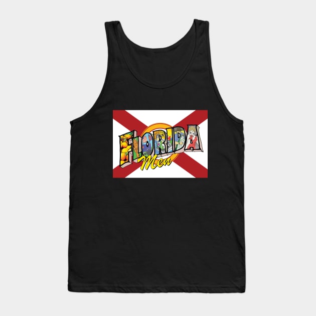 Florida Flag with FL Men Logo Tank Top by Florida Man News Podcast and Florida Men Podcast